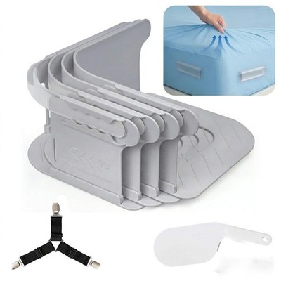 4Pcs Bed Sheet Holders Adjustable Straps Crisscross,lifter, Fitted Sheet Hold...