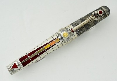 MONTEGRAPPA 2012 ALCHEMIST ELEMENTS FIRE STERLING SILVER FOUNTAIN PEN LE $10,500