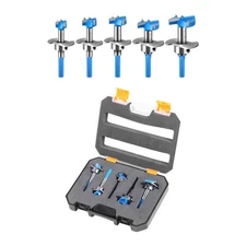 5Pcs Professional Drill Set Adjustable Depth Carbide Forstner Bit Hex Shank