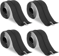 4 Rolls Heavy Duty Zipper for Dust Barriers 7 Ft X 3 Inch Zipper Tape