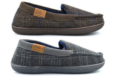 Herren Teppich Hausschuhe Bootspantoffeln Mokassins Style Frottee Hausschuhe Tweed Pantoffeln