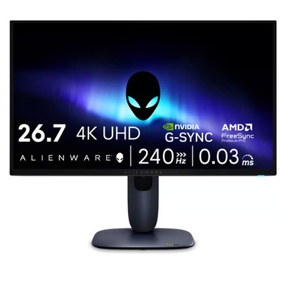 Alienware - AW2725Q 26.7'' QD-OLED 4K UHD 240Hz 0.03-ms FreeSync Premium Pro G...
