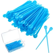 Brush Roller Pick 180 Pieces Blue Plastic Hair Curler Pin for Styling