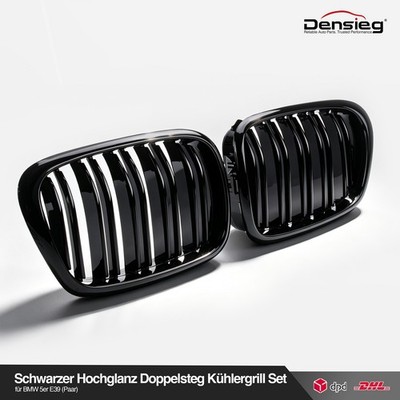 Densieg Doppelsteg Sportgrill hochglanz Schwarz für BMW 5er E39 Limo Touring