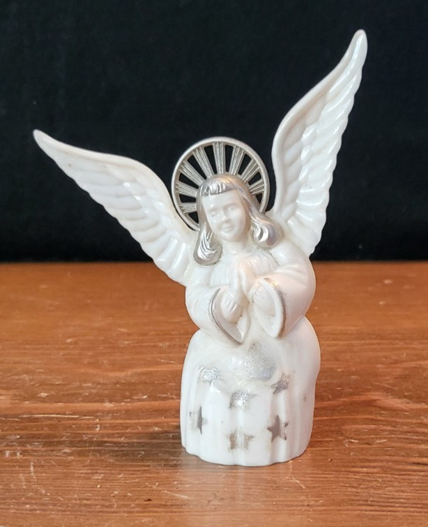 Vintage 4” Plastic Angel Ornament/Cake Topper figurine Praying
