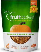 Fruitables Baked Dog Treats Pumpkin Apple Low Calorie All Natural 12 oz