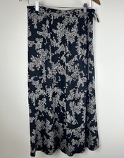 Vtg Talbots Skirt Sz 10 Pure Silk Maxi Straight Whimsygoth 90s Classy Dark Fairy