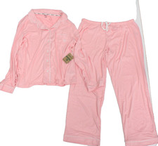 Born Women's Pajamas Size Extra Large Long Sleeve Top and Bottoms Blush Set