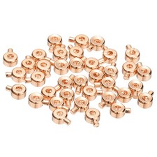40 Pcs Crimp Beads, 3.2mm Copper Spacer Beads, Rose Red