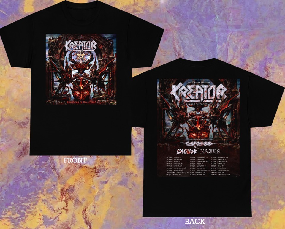 New Kreator Announces 2026 Krushers of the World T-shirt S to 5XL UR719