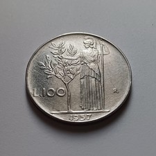 Moneta 100 Lire Minerva 1957 Roma Spl  Repubblica Italiana Lotto 9