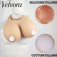 C-G Cup Realistic Fake Boobs For Crossdresser Silicone Breast Forms Breast Plate