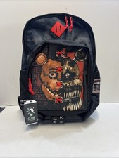 Mochila rectangular Five Nights At Freddy's cara dividida bolsa para libros GITD Bioworld