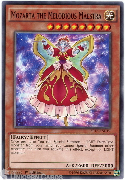 SP15-EN019 Mozarta the Melodious Maestra :: Shatterfoil Rare 1st Edition Mint Yu