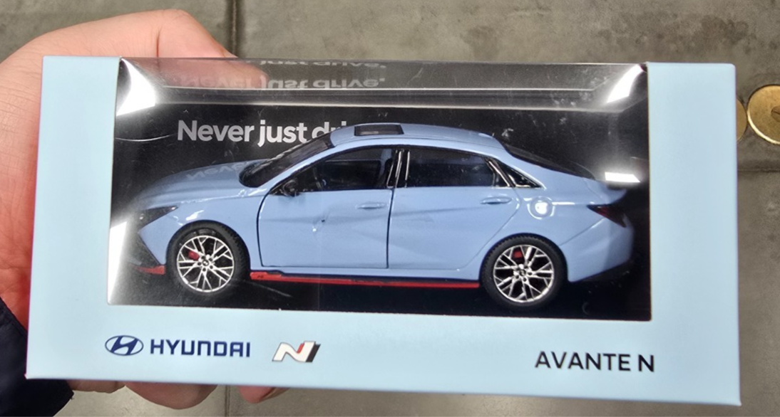 Diecast 1:38 Hyundai Avante N Elantra blue color Mini Car