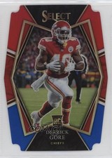 2021 Panini Select Premier Level Red & Blue Prizm Die-Cut Derrick Gore #184 12v9