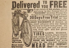 1919 Print Ad Mead Bicycles & Tires,Lamps,Horns Made in Chicago,Illinois
