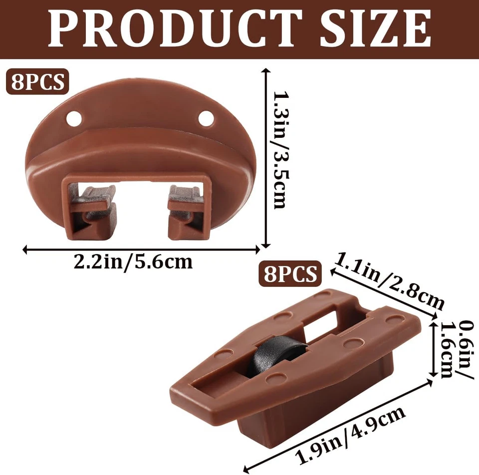 Juego de 8 juegos de guía de cajones para reparación Kenlin Rite-Trak II Vaughan Bassett Legacy Foto 2 de 4