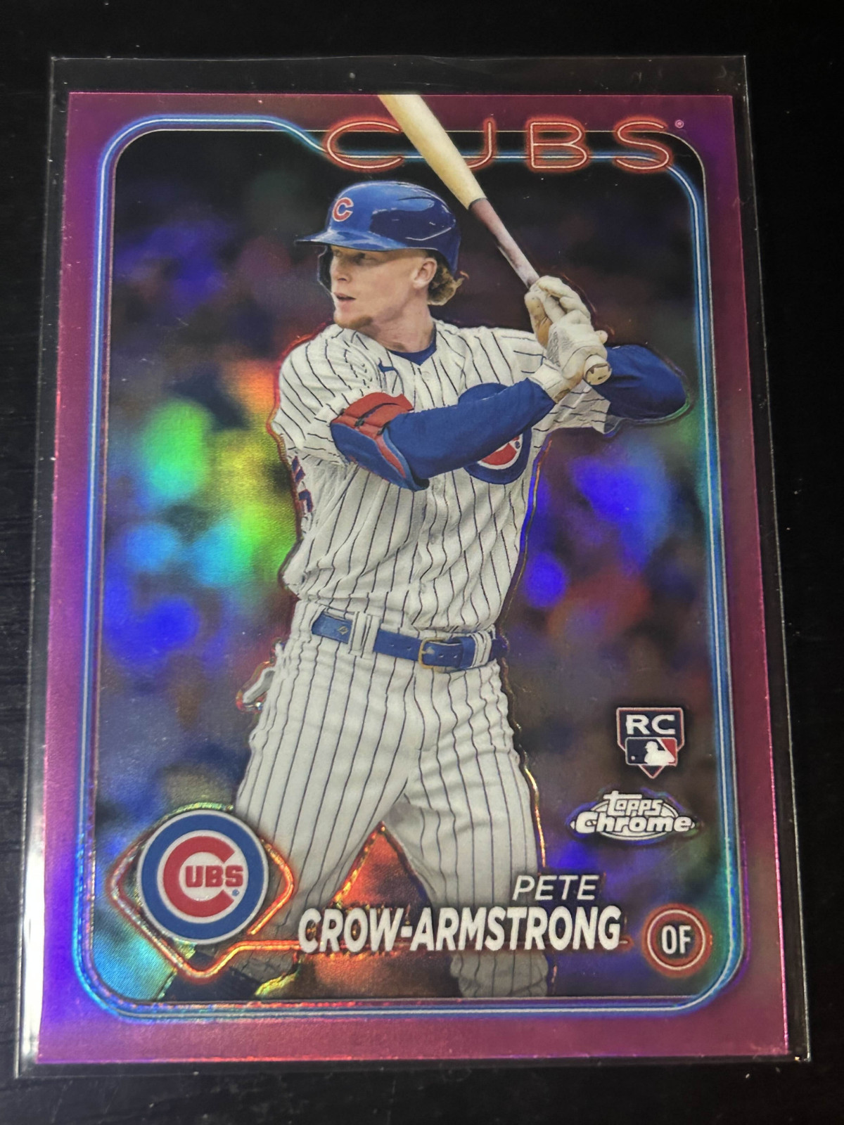 Pete Crow-Armstrong 2024 Topps Chrome #16 Pink Refractor Rookie RC Cubs
