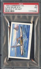 1934 CARRERAS BELIEVE IT OR NOT #3 2500 MILES IN A PAPER BOAT PSA 7 *DS15639
