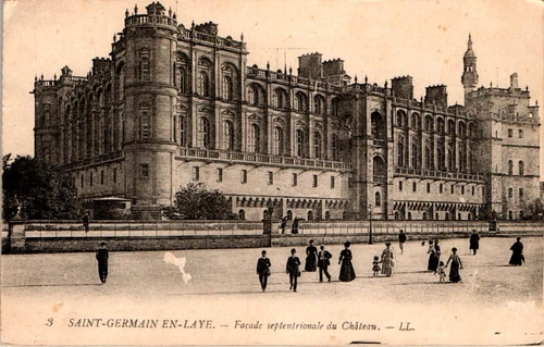 Chateau Saint Germain en Laye Postcard 1907 Bustle Gibson Girl Fashion