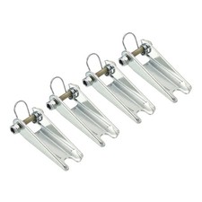 4 Set 2" Hook Safety Latch Kit Metal Towing Hitch Replacement Silver