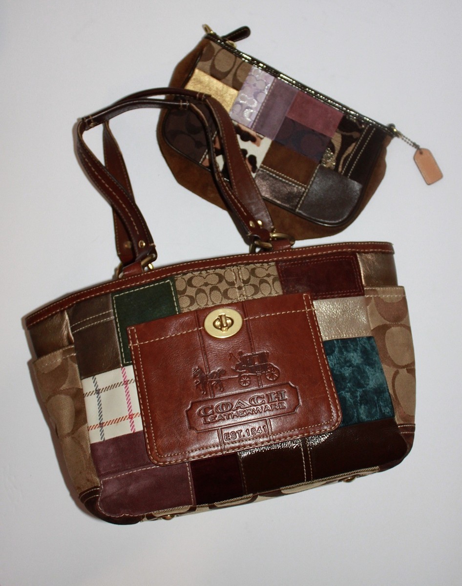 Vintage Coach G0773-11358 Limited Edition Logo Patchwork Shoulder 