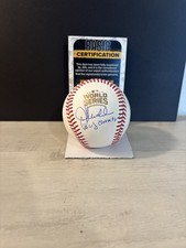 Joe Maddon Signed 2016 World Series Ball Chicago Cubs JSA COA 