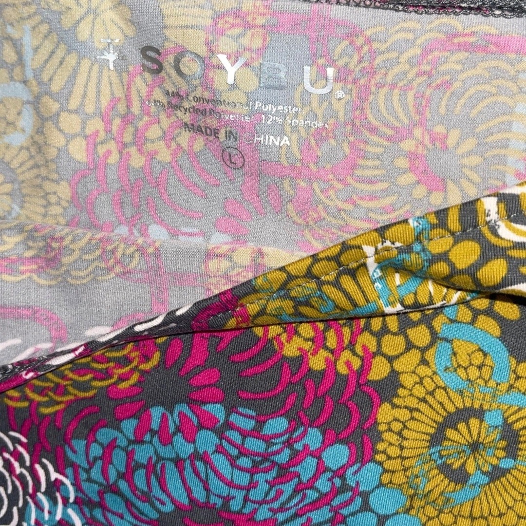 Soybu Dress Abstract Floral Print Long Sleeve Str… - image 3