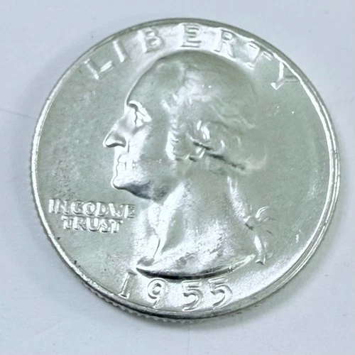 1955 P Silver  Washington Quarter, 90% Silver Gem Uncirculated. #7363