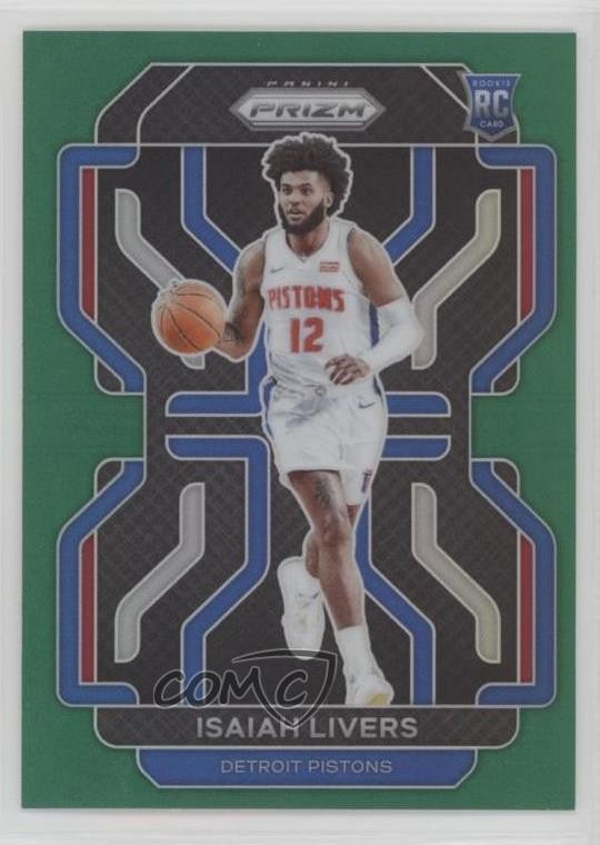 2021-22 Panini Prizm Green Prizm Isaiah Livers #296 Rookie RC fm0