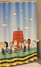 Peanuts Snoopy and Gang Fabric Shower Curtain, 72  x 72  