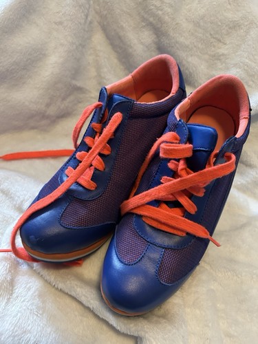 Puma Madeira Blue Orange Platform Wedge Lace Up Sneaker Size 6 Woman’s - Picture 11 of 13