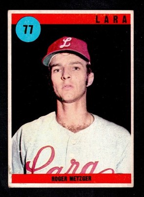 1970 Ovenca Venezuelan Card #77 Roger Metzger Cardenales de Lara VG-EX+
