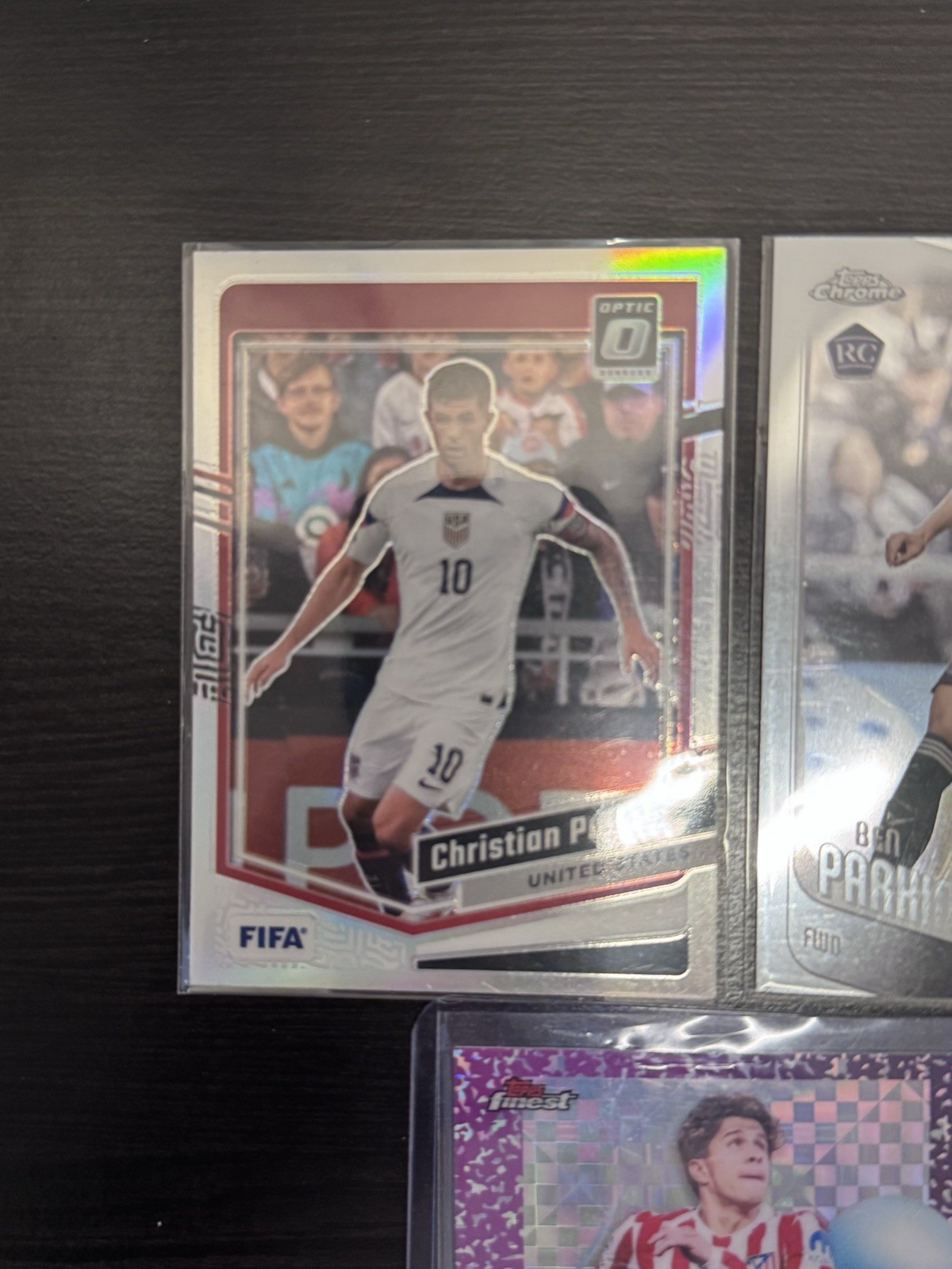 Topps Chrome Topps Finest Panini Select and Donruss Optic Mix of Soccer Cards RC view 7