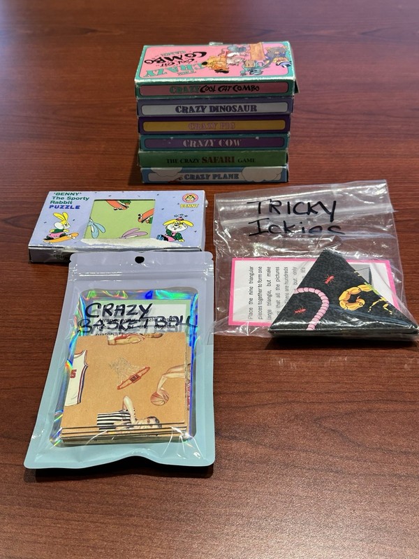 Lot 7 Crazy Puzzle Game Price Stern Sloan Complete -Tricky Ickies & Benny Rabbit