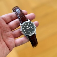Seiko 5 Automatic SNK795 37mm Herrenuhr mit schwarzem Zifferblatt