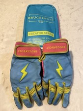 Bruce Bolt Youth Medium Caribbean Blue Batting Gloves Short Cuff