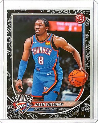 2025-26 Bowman Jalen Williams #107 Black Paisley - Jersey Match 8/10