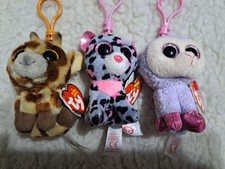 TY Beanie Boos 3" TASHA Leopard And Friends Clip On Stuffies Animals Plush
