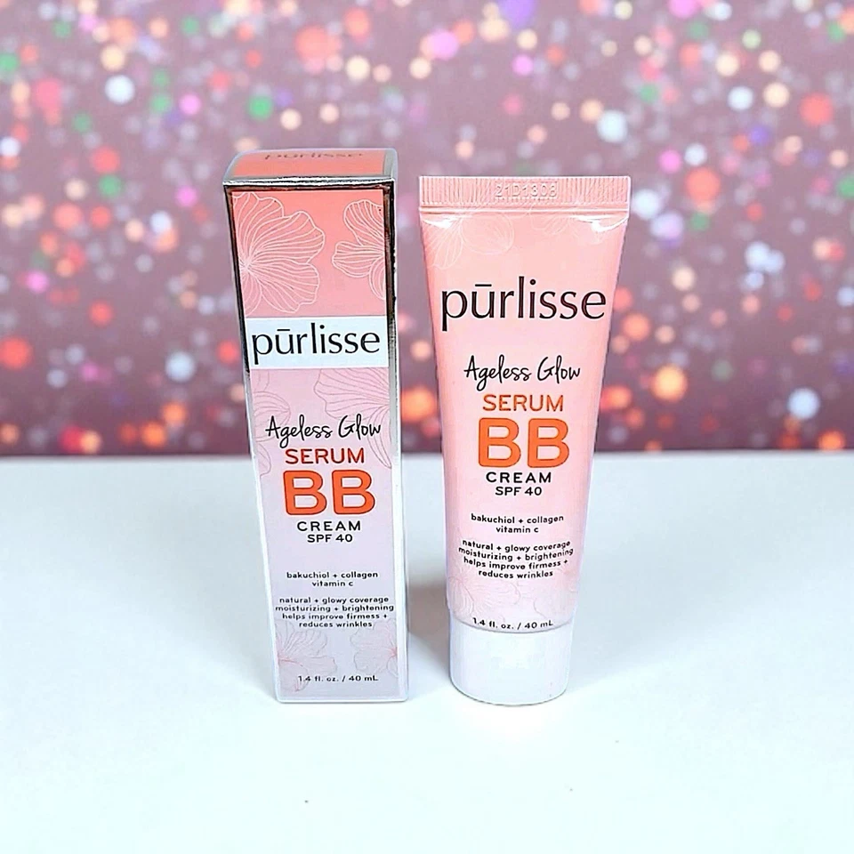 PURLISSE Ageless Glow Serum BB Cream SPF40 TAN DEEP 1.4 fl Oz Brand New In Box - Image 2 of 4