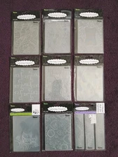 Darice Embossing Folder Lot of 9 Owls Easter Eggs Hearts and More NEW Crafts