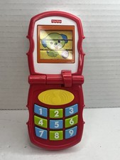 Vintage 2006 Fisher Price Flip Cell Phone Kids Toy Mattel Working Sounds Cat Dog