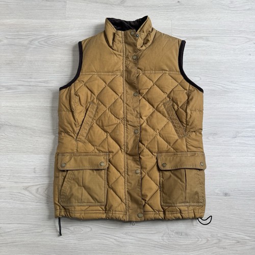 L.L. Bean Vest Mens Brown Upcountry Waxed Down Quilted Puffer Corduroy Pertex M