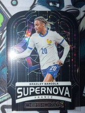 Panini Obsidian 2024-25 Supernova Bradley Barcola #18 White Pulsar 09/11 SSP