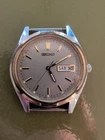 Seiko 7N43-8199 Quartz Day Date Gray Dial 36mm  A4 18mm Lugs VTG Parts Repair