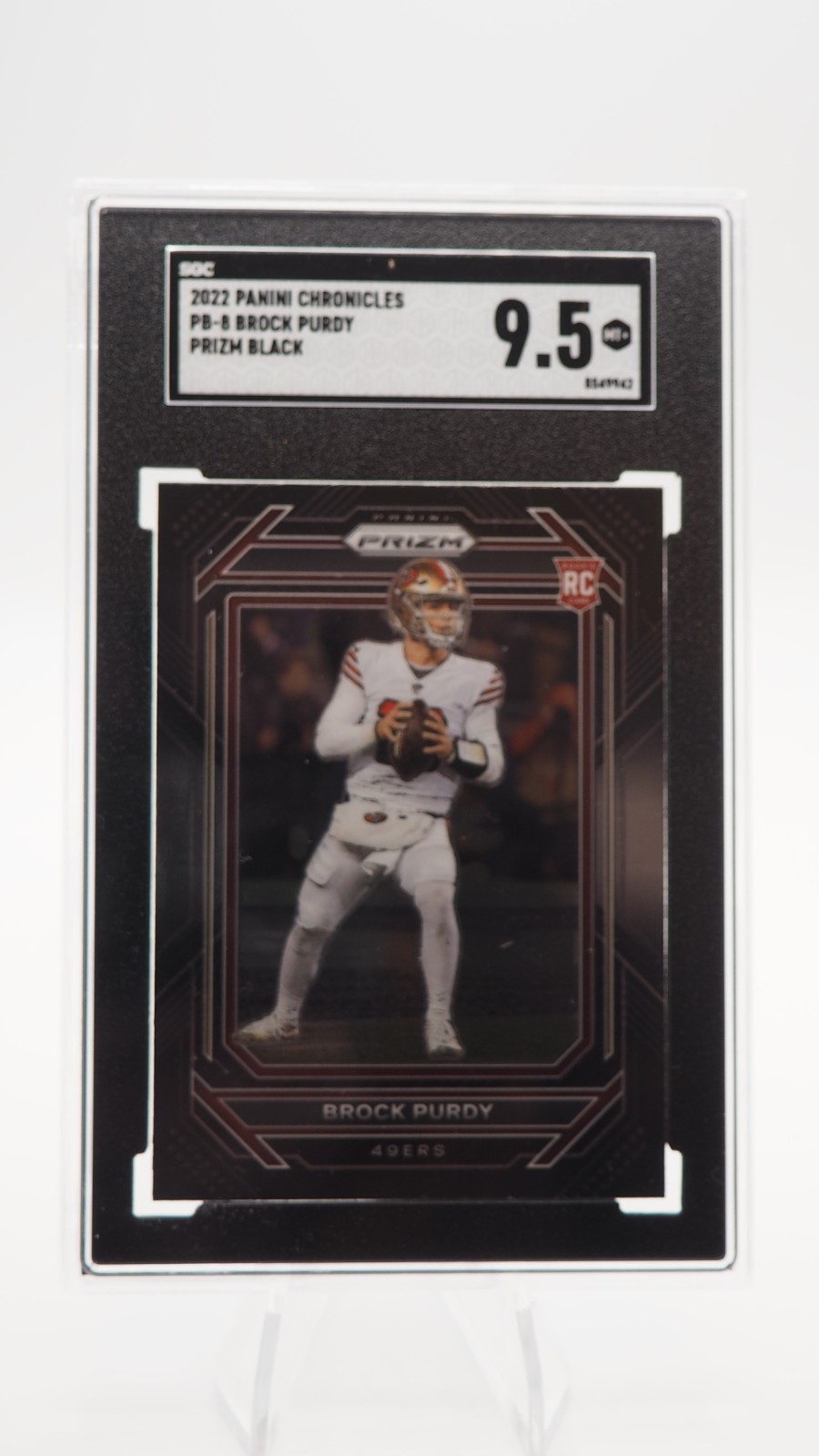2022 Panini Chronicles - Prizm Black Brock Purdy #PB-8 (RC) SGC 9.5 MT+