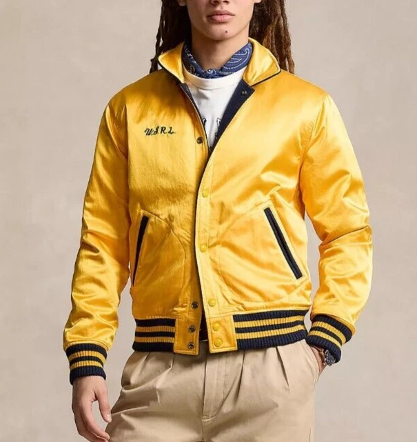 Jaqueta Polo Ralph Lauren Masculina Varsity Sea-Hornets Sarja Reversível-Cetim Tamanho G - Imagem 4 de 4