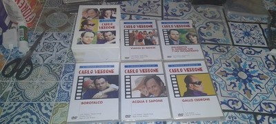 Box + 5 DVDs CARLO VERDONE Borotalco / Wasser und Seife / Hochzeitsreisen / Hahn Zeder