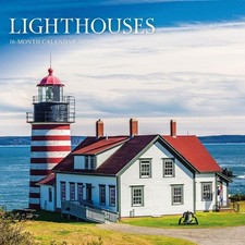 Lighthouses 2026 Wall Calendar 16 Month 12.01x12.01 Inch Stapled Binding